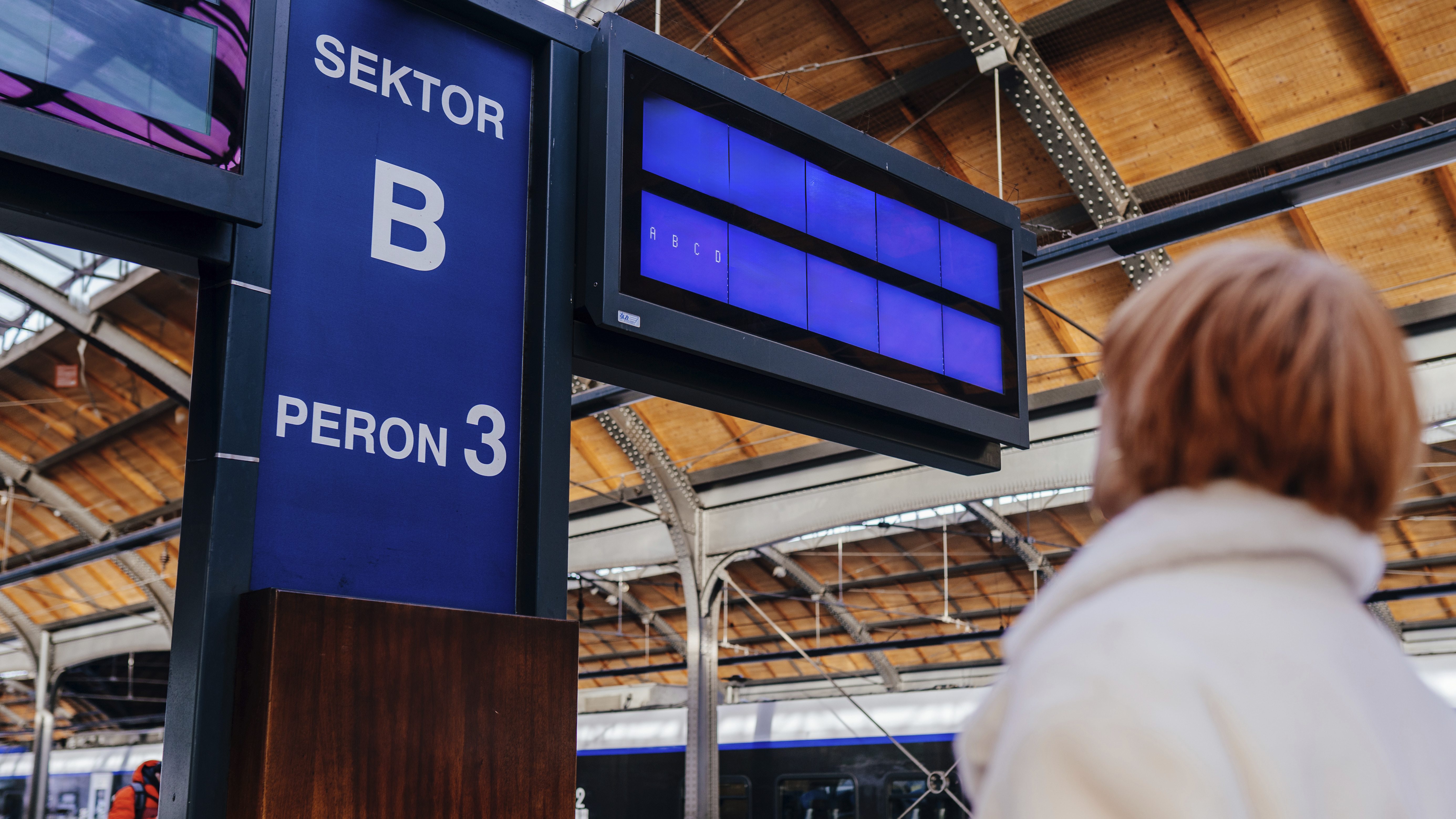 The conductor at the station