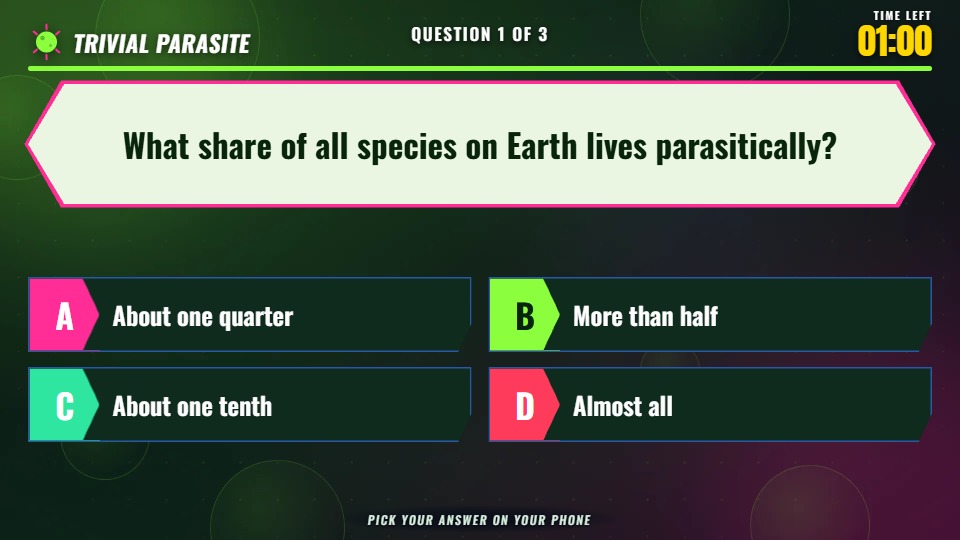 Trivial Parasite: The quiz where the whole lecture hall joins in